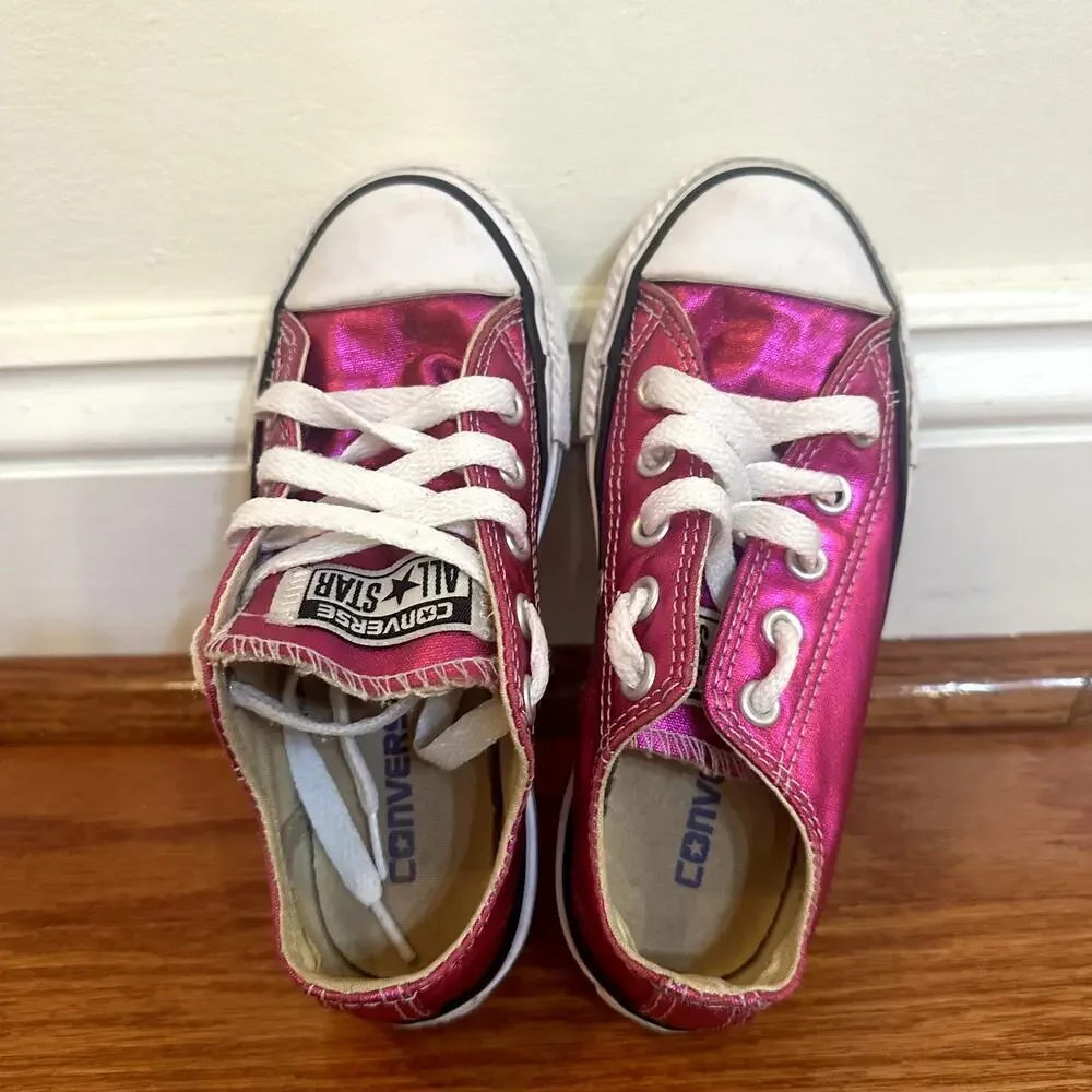Pink metallic Converse Sneakers sz 10.5 Low Top Pink Converse